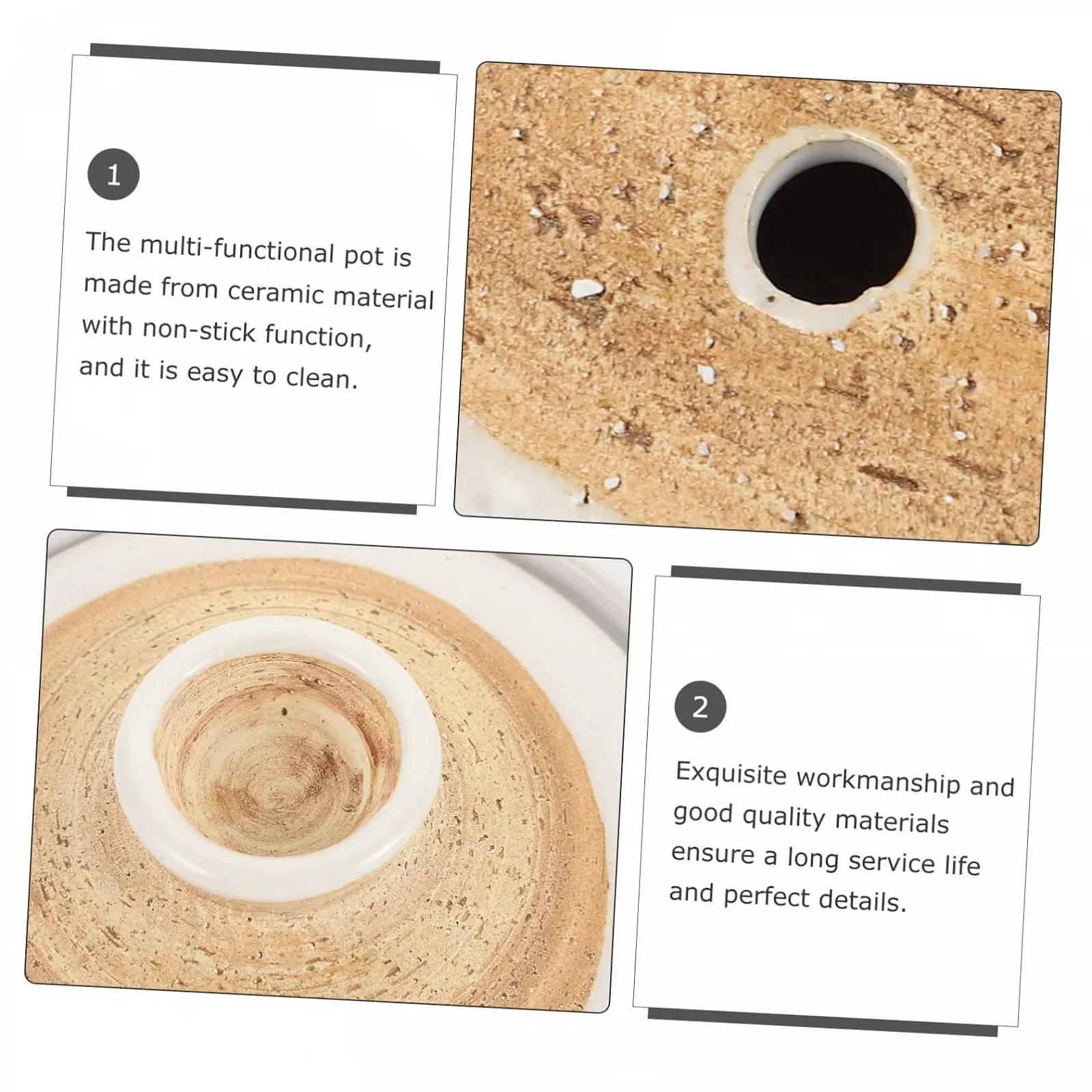 Кастрюля керамическая UKCOCO японская термостойкая антипригарная для риса и супов, фото №5 Кастрюля керамическая UKCOCO японская термостойкая антипригарная для риса и супов, фото №5