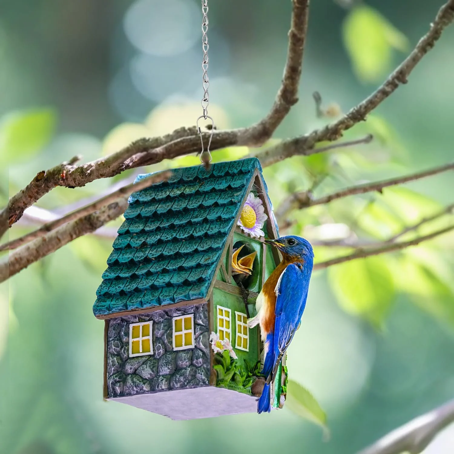 Цепочки для подвесных корзин 25 см металлические с крючками Набор 12 шт. Серебристый, фото №6