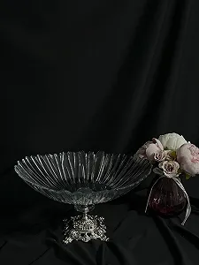 Цукерниця велика на срібній ніжці 33х26 см - Фото 1