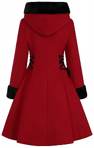 Пальто Hell Bunny Scarlett Жіноче Червоний/Чорний Готика Рок synthetic.ua - Фото 1