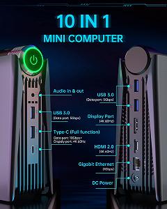 Mini комп'ютер ACEMAGICIAN AMR5 RGB Lights AMD Ryzen 5 5600U (до 4.2ГГц) 32ГБ DDR4 512ГБ SSD 4K HDMI DP Type-C WiFi5 BT 4.2 Auto Power On synthetic.ua - Фото 1