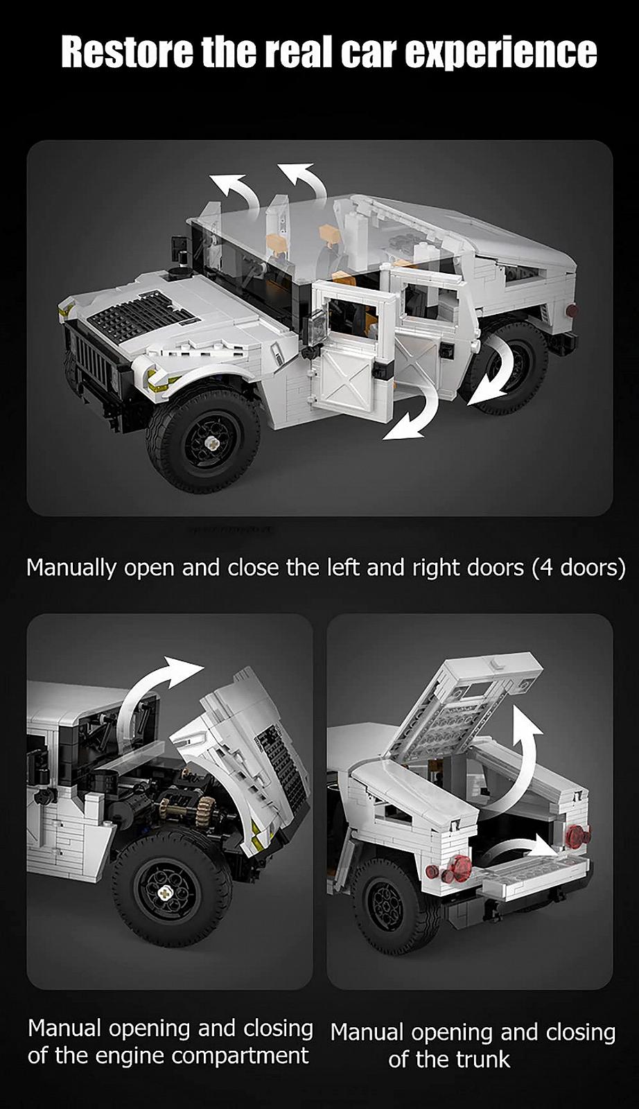 Конструктор CaDA Humvee Позашляховик 1380 деталі, фото №5
