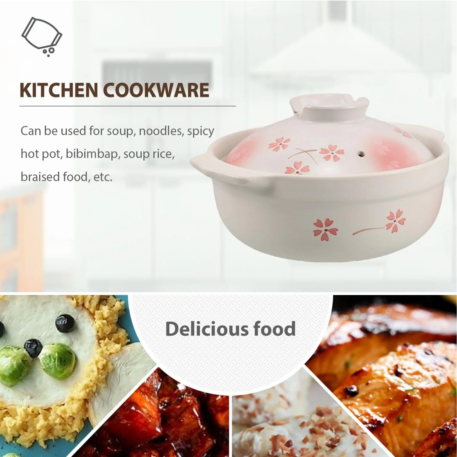 Горщик глиняний термостійкий з кришкою для газових плит, фото №9