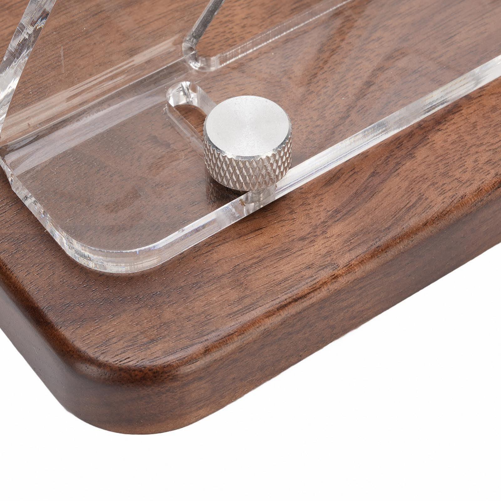 Вертикальная Подставка-Док для Компьютера Hosthost Деревянная с Регулируемым Слотом для M4 M3 M2 M1 с Антискользящими Силиконовыми Накладками, Дизайн из Ореха и Акрила, фото №4