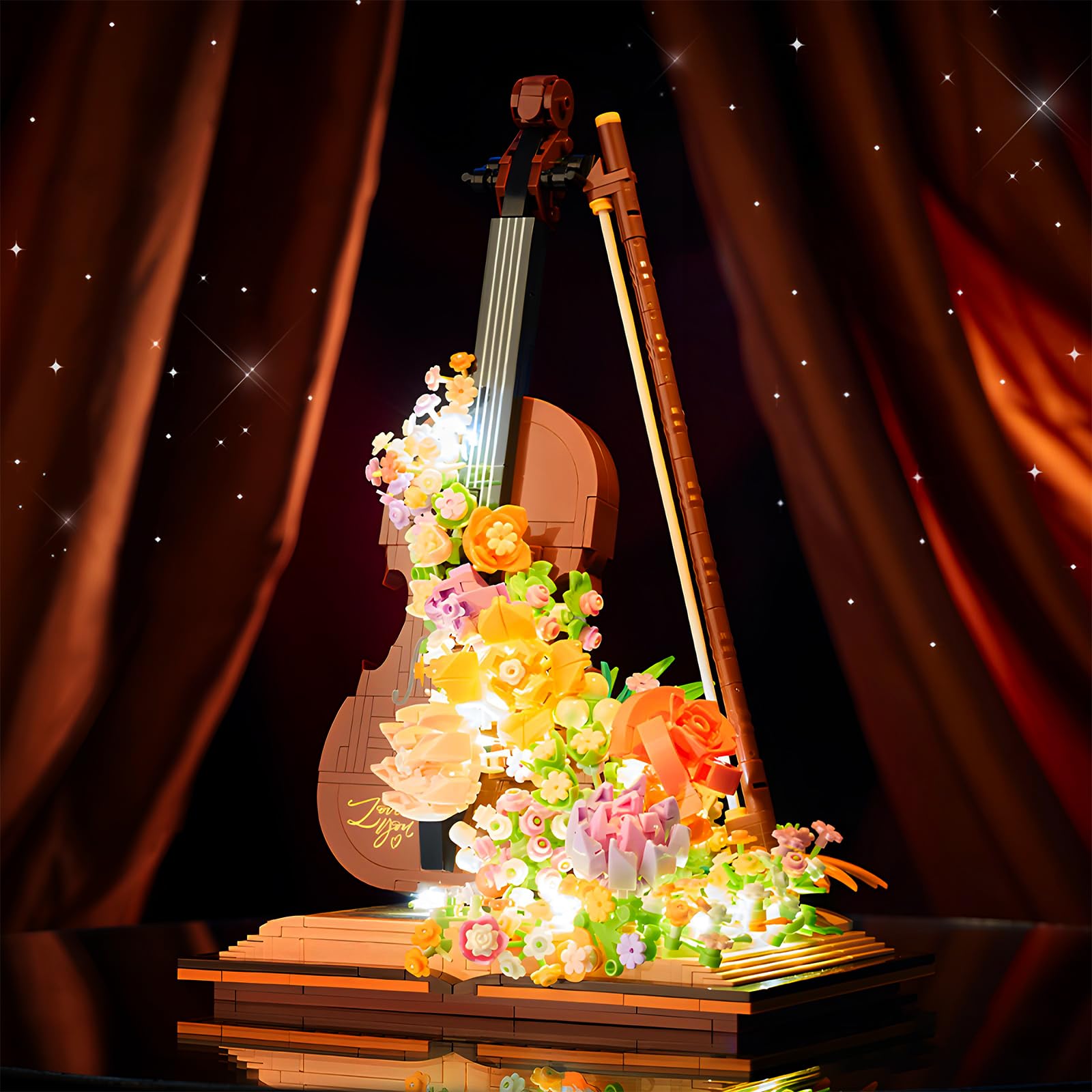 Набір мікроблоків Seyaom Immoral Flower Violin 950 шт., фото №4