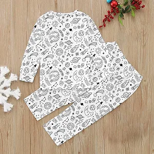 Детский комплект пижамы для мальчиков с ручной росписью synthetic.ua - Фото 1