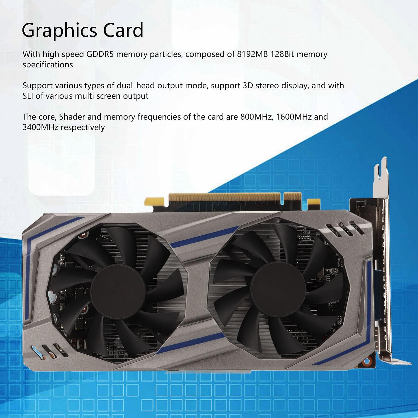 Графічна карта ASHATA GTX550Ti 8GB GDDR5 128 Bit Двовентиляторна Ігрова HDMI VGA DVI 2560x1600, фото №2