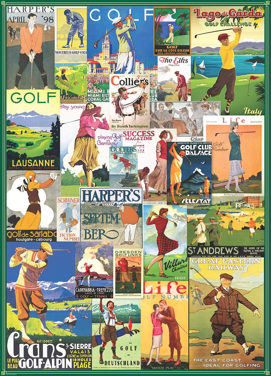 Пазл Eurographics Golf - Vintage Collage 6000-0933 1000 деталей, фото №2
