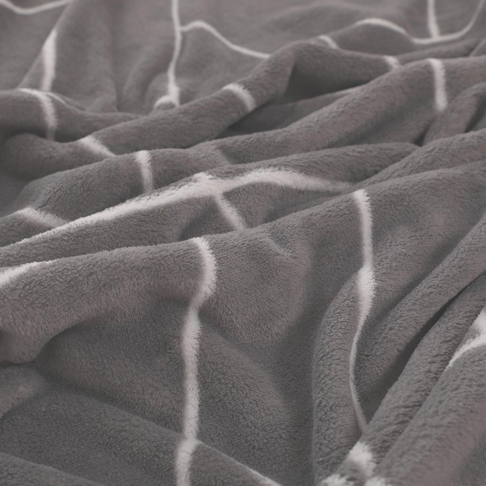 Покривало-Покривало one-home Геометричний Сірий Пухнастий Теплий М'який Флісовий 220 x 240 см, фото №2 Покривало-Покривало one-home Геометричний Сірий Пухнастий Теплий М'який Флісовий 220 x 240 см, фото №2