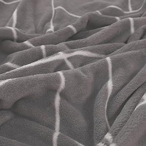 Покривало-Покривало one-home Геометричний Сірий Пухнастий Теплий М'який Флісовий 220 x 240 см synthetic.ua - Фото 1