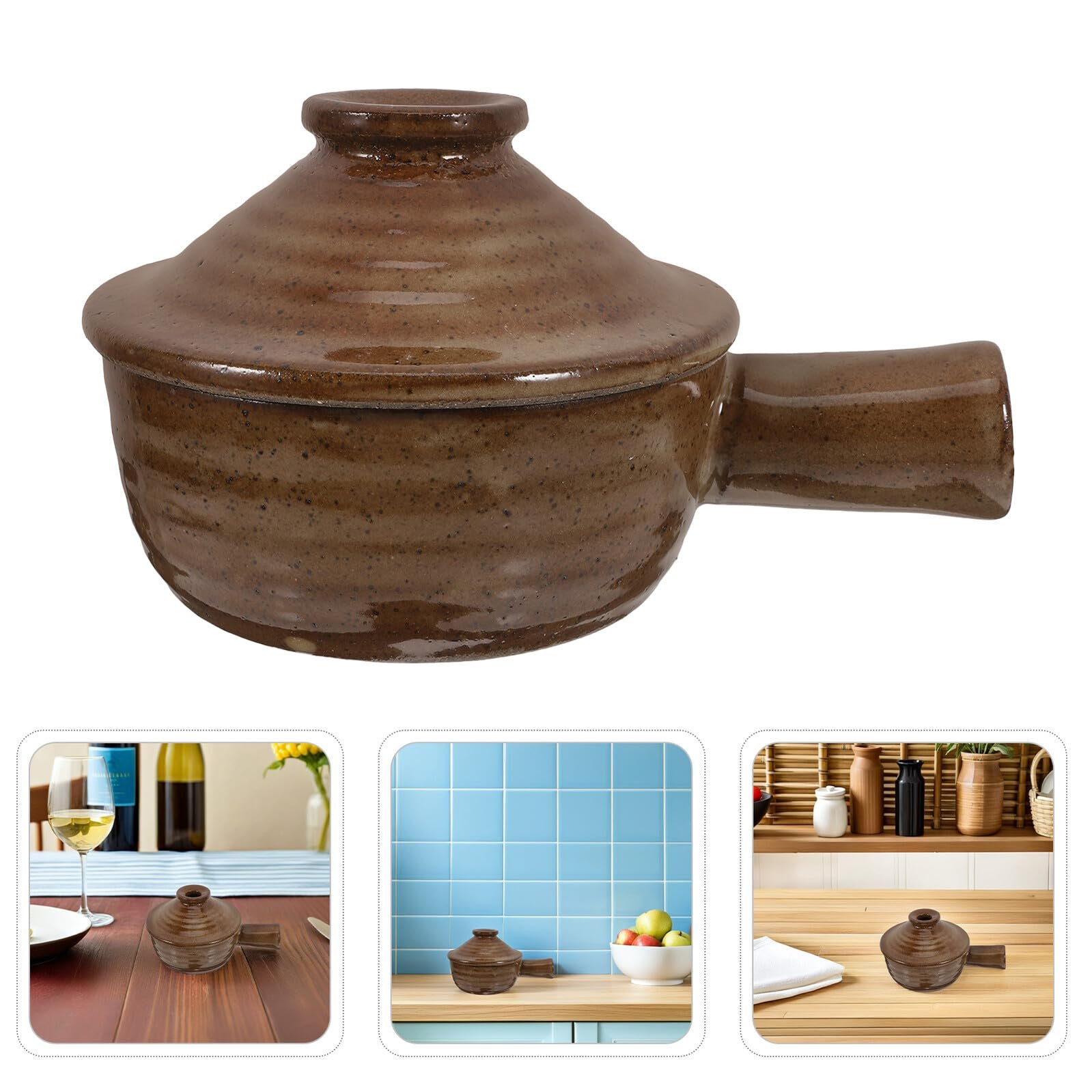 Набір ковшів GALPADA 2 шт керамічні для мікрохвильової печі з кришкою, фото №8