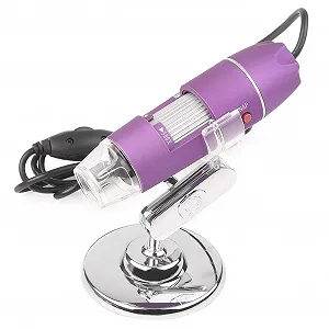 Цифровий детектор шкіри та волосся GZYF 50X-500X, мікроскоп для волосяних фолікулів шкіри голови, USB, фіолетовий - Фото 1