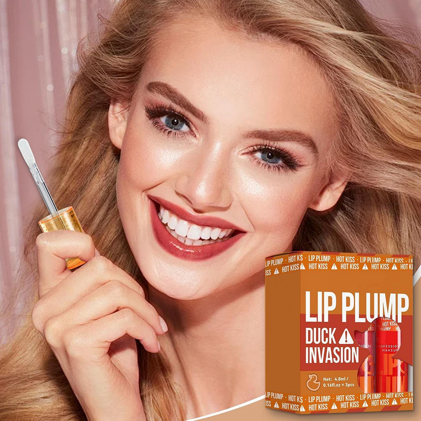 Набор Плампинг Lip Oil Shine увлажняющий блеск для губ с глиттером Прозрачный Инстант Lip Oil Lip Balm Lip Glaze набор для женщин, фото №5