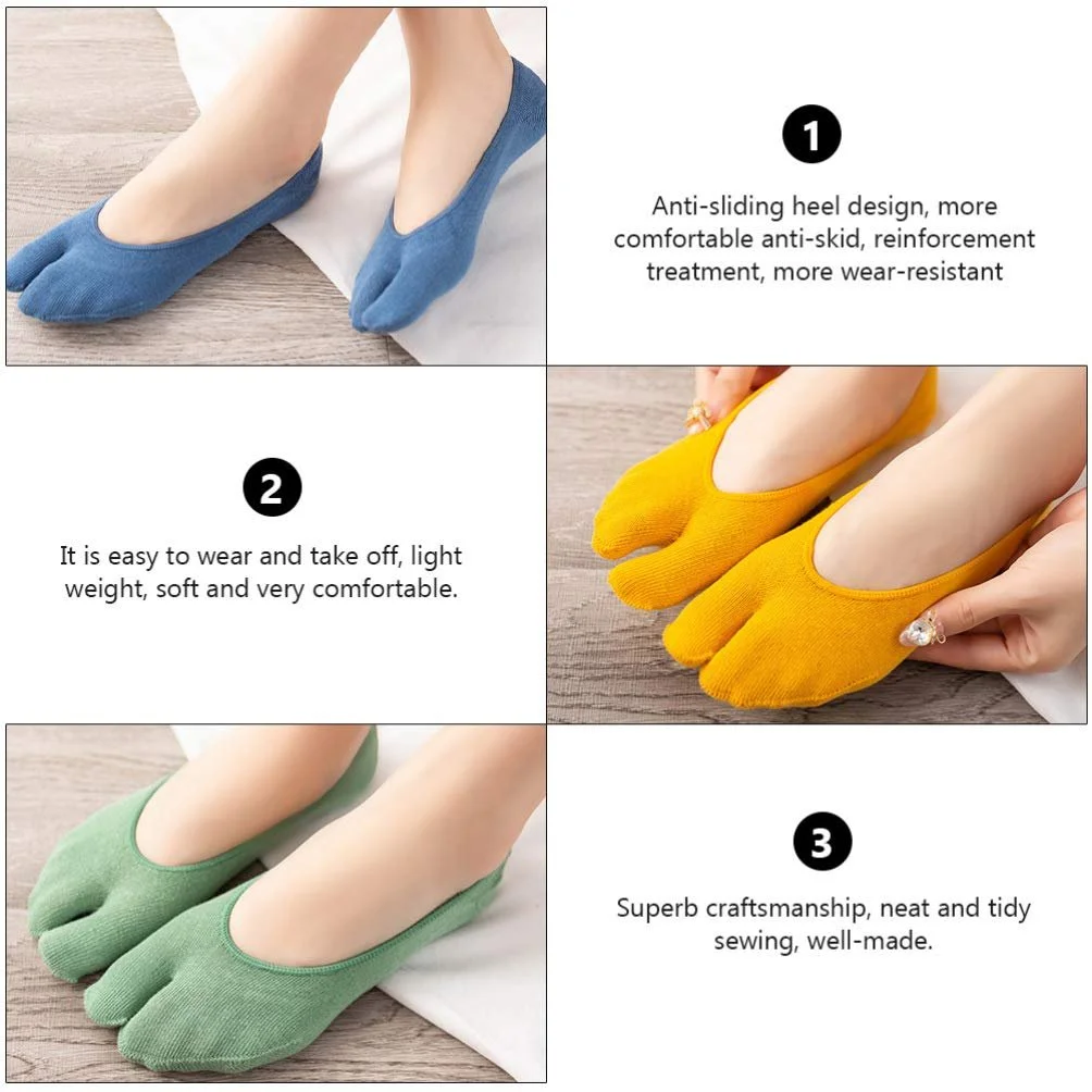 Шкарпетки Holibanna Розділені пальці Різнокольорові (4 пари), фото №4 Шкарпетки Holibanna Розділені пальці Різнокольорові (4 пари), фото №4