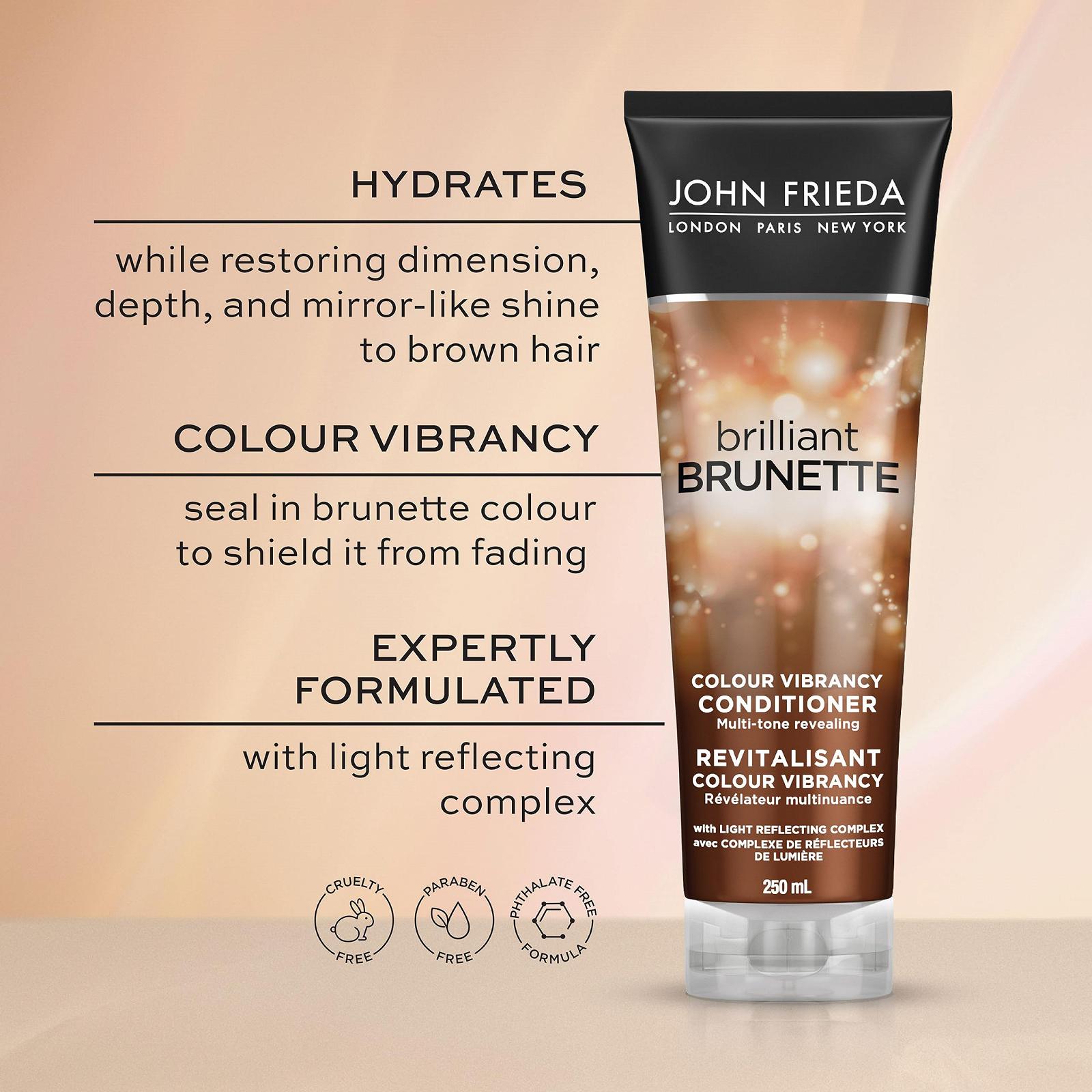 Кондиціонер John Frieda Brilliant Brunette Multi-Tone Revealing Moisturising для брюнеток, 250 мл, фото №4