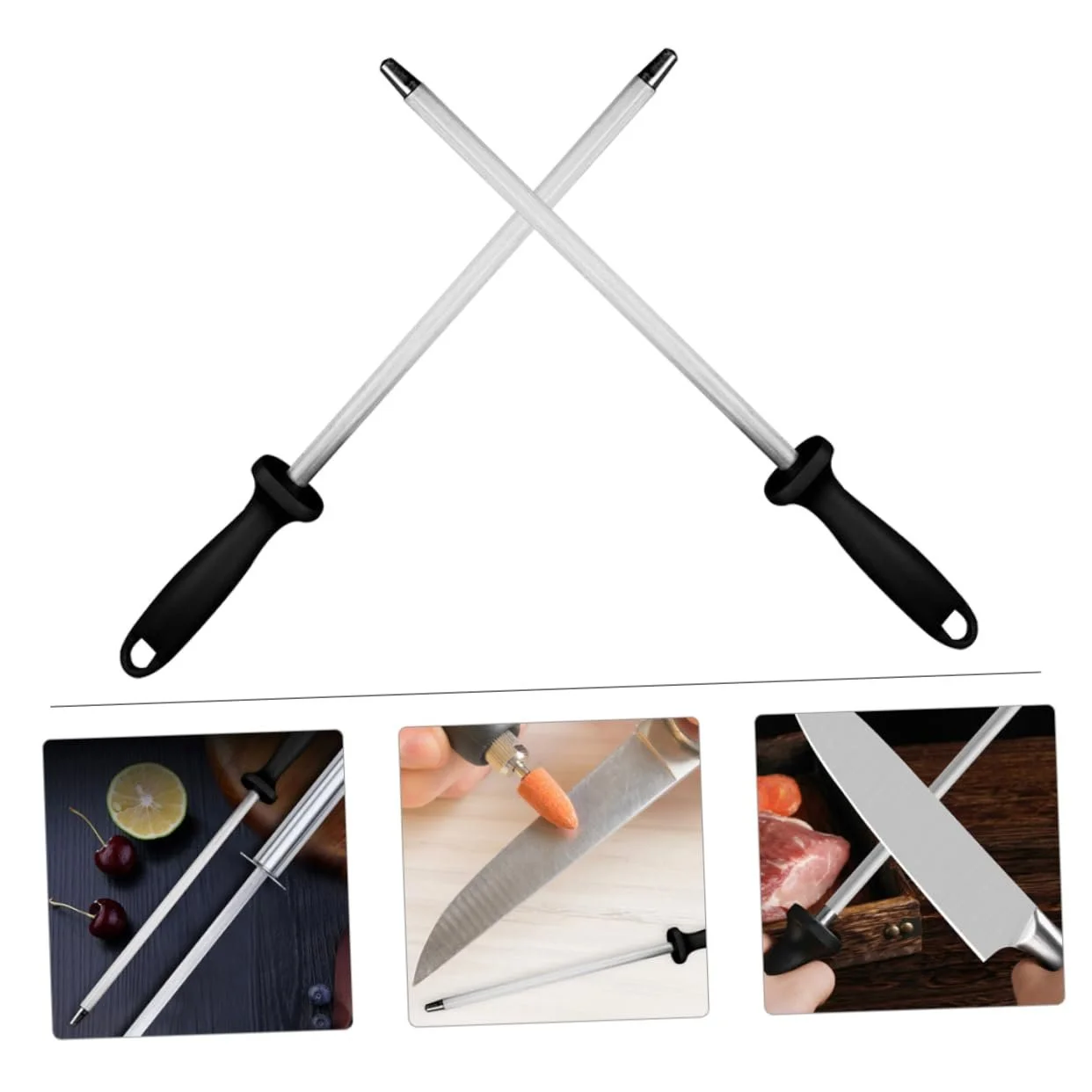 Мусат SOLUSTRE Pack of 2 для ножей и ножниц ручной, фото №4