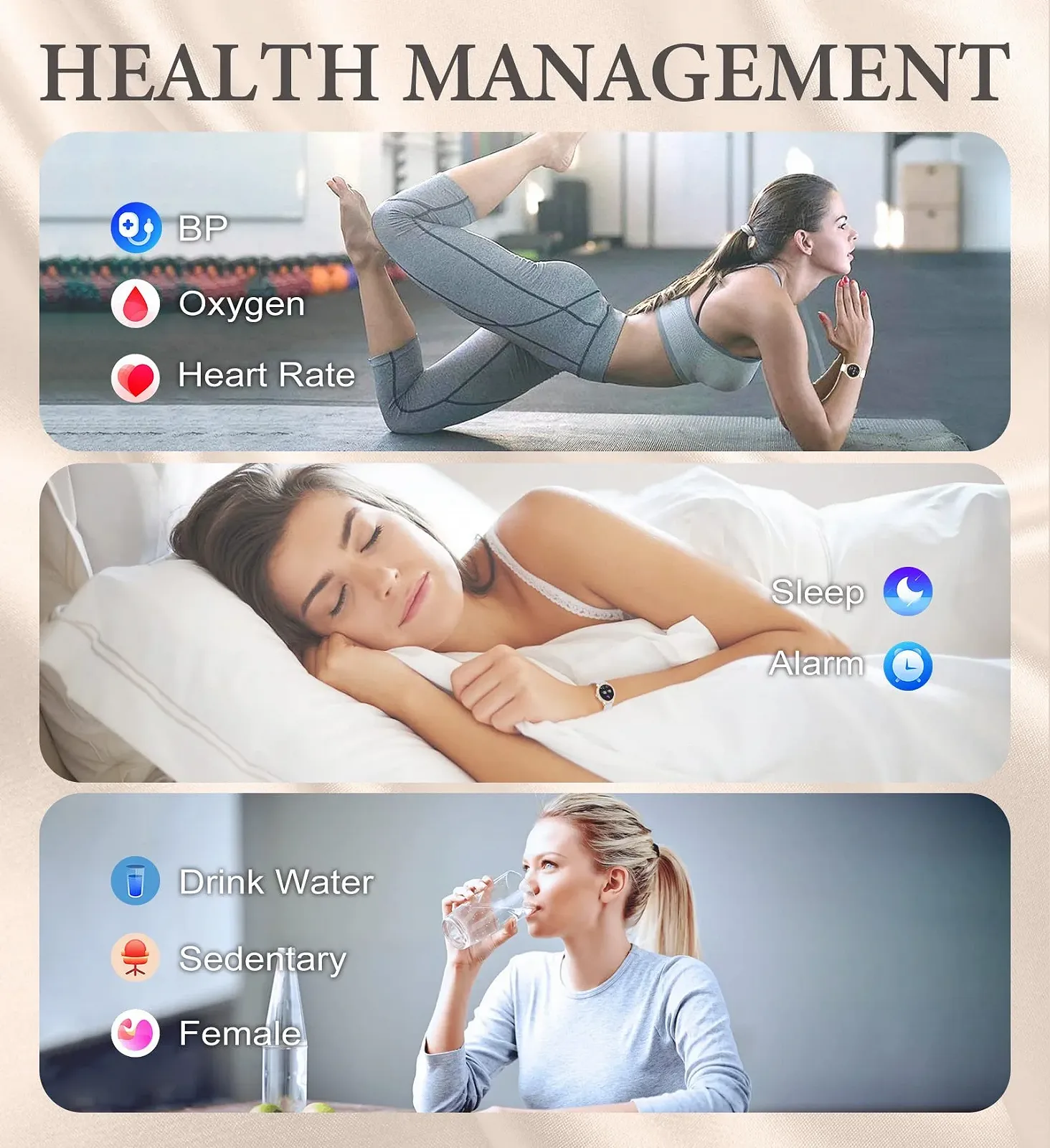 Смарт-годинник Iaret Жіночий Bluetooth 1,32 дюйма HD, фото №4