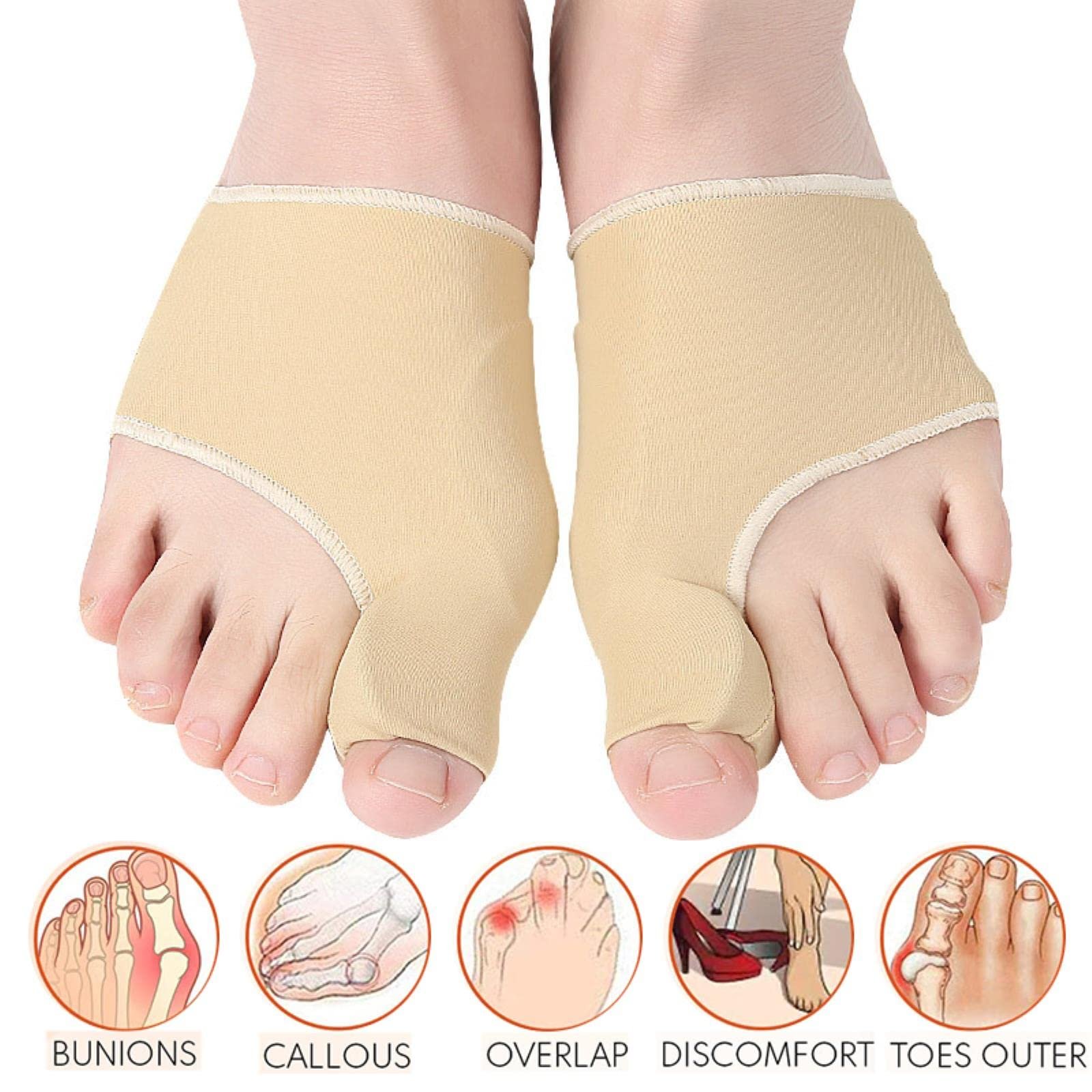 Коректор великого пальця стопи Ортопедична шина Hallux Valgus з гелевими подушечками, фото №2