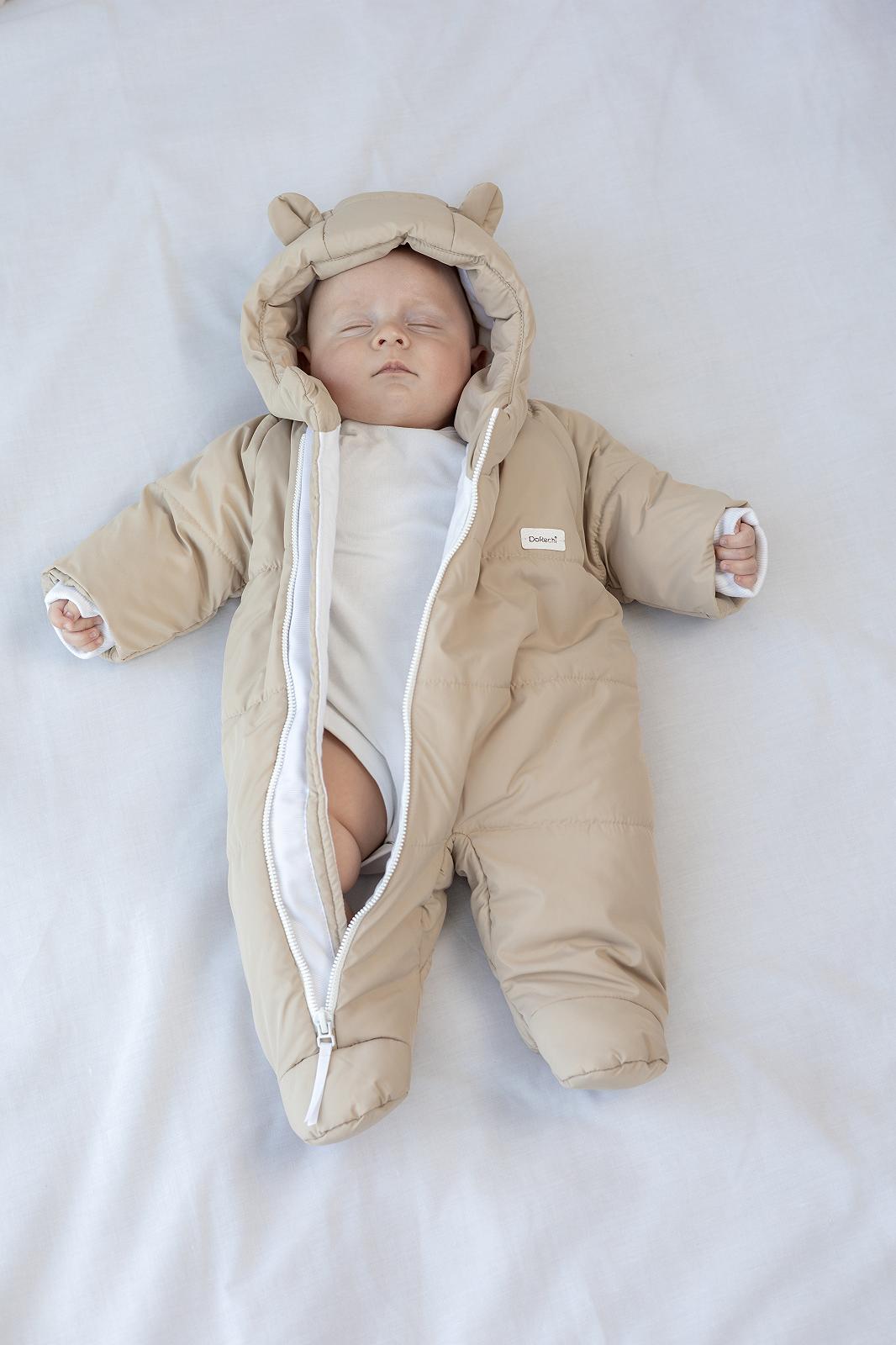 Зимний комплект для новорожденного baby бежевый, фото №7