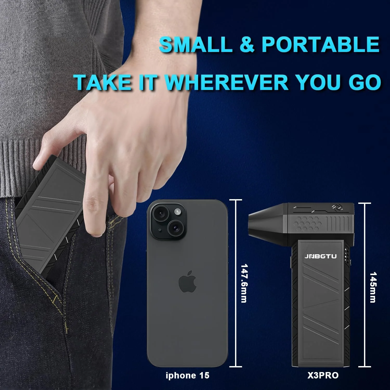 Очиститель сжатым воздухом JNBGTU X3 130000 RPM, фото №5