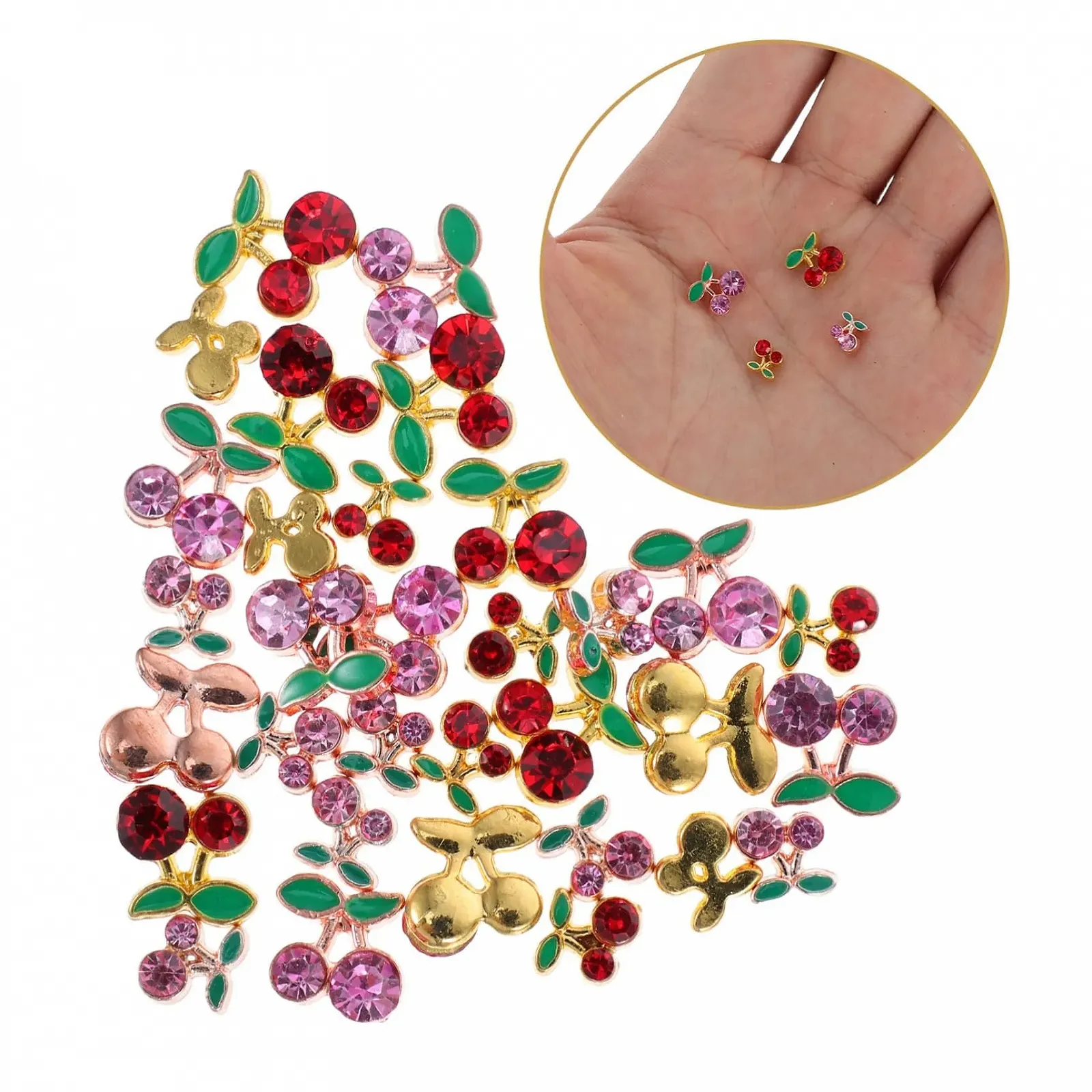 Украшения для ногтей Вишня 32шт. Кристаллы для ногтей Вишня, фото №9