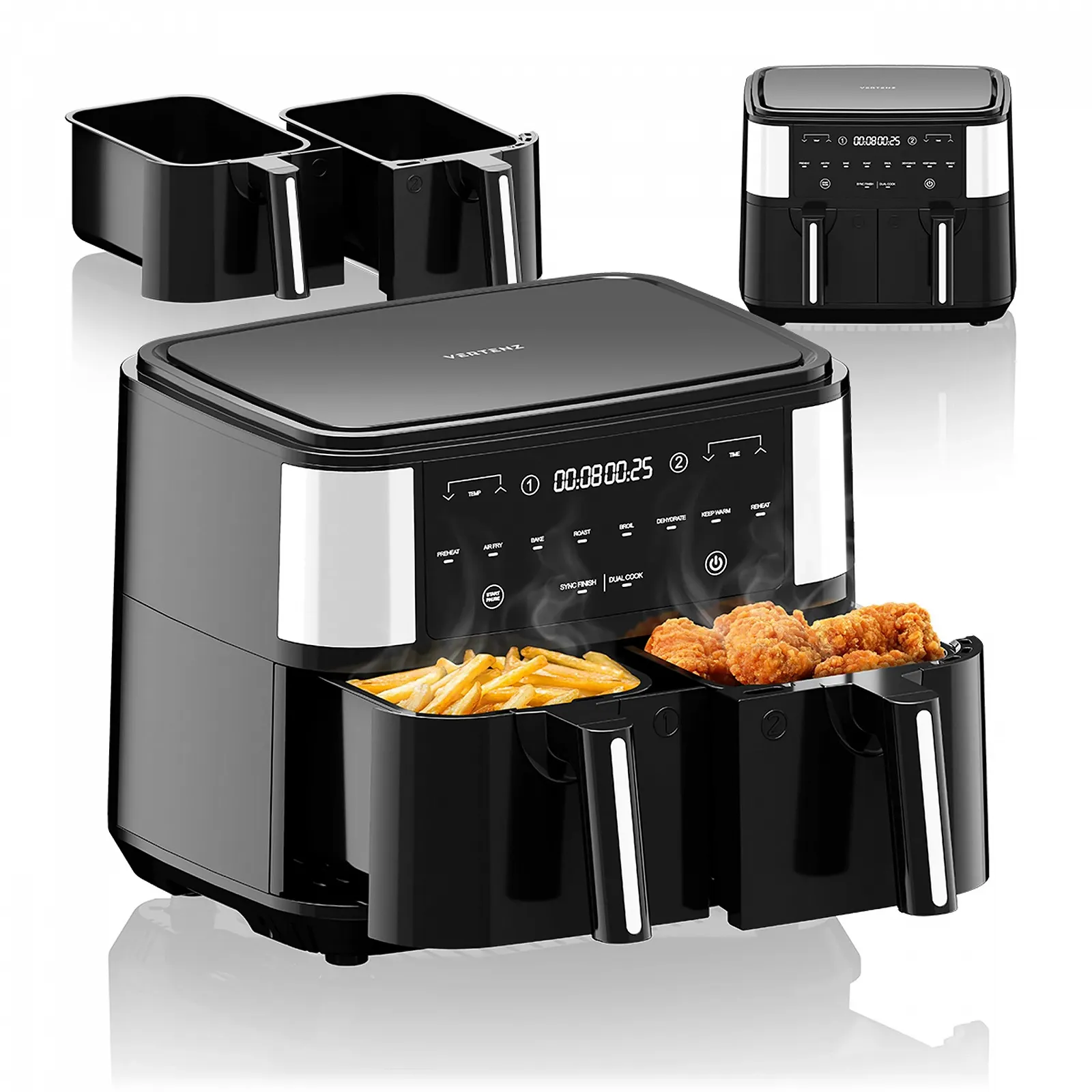 Мультипечь VERTENZ Taste 90 9L с двумя камерами 2600 W Black, фото №1