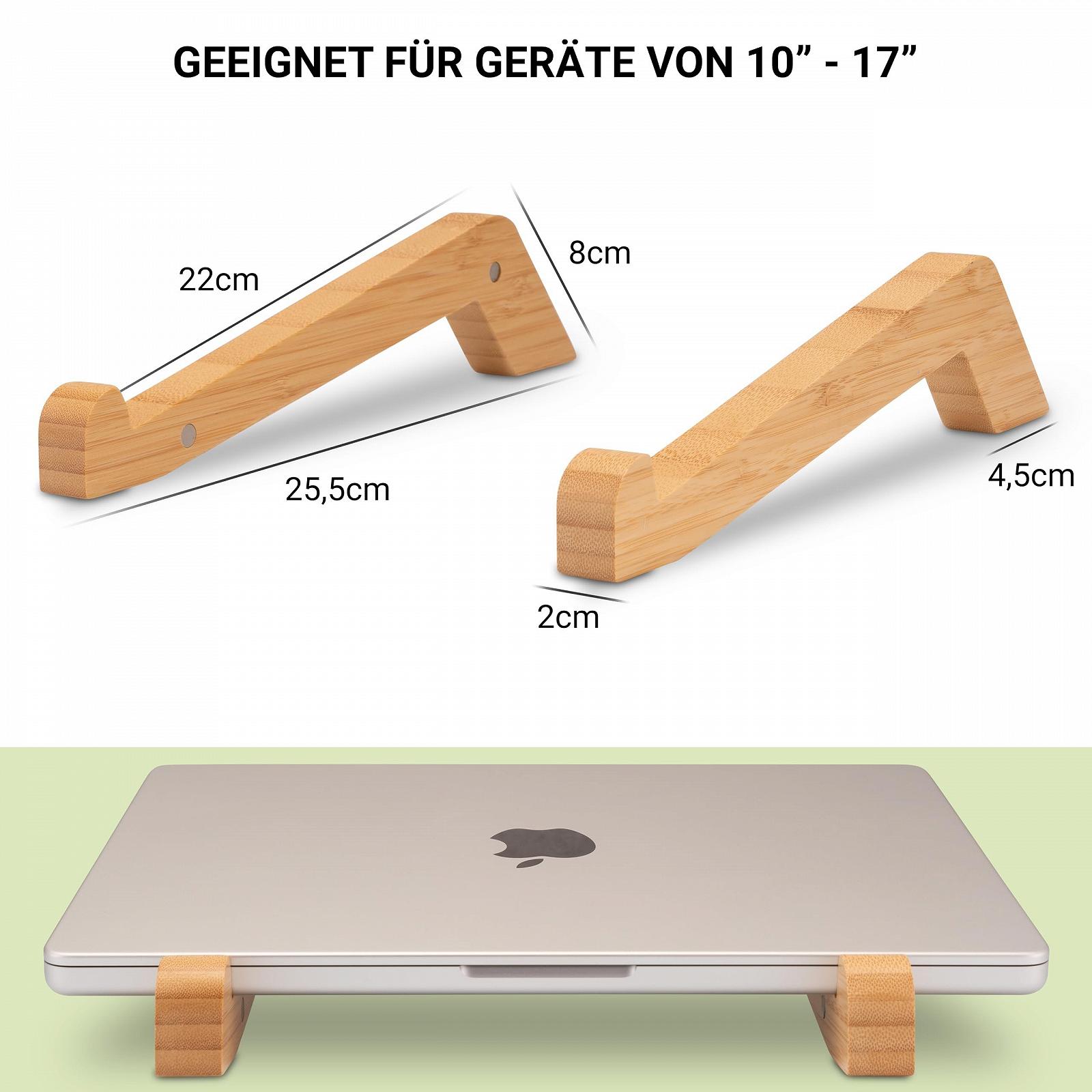 Підставка для ноутбука Бамбук Універсальний тримач 10-15 дюймів, фото №6
