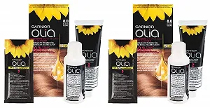 Фарба для волосся Olia 8.0 Натуральний блонд, 2 упаковки (2 x 115 мл) - Фото 1