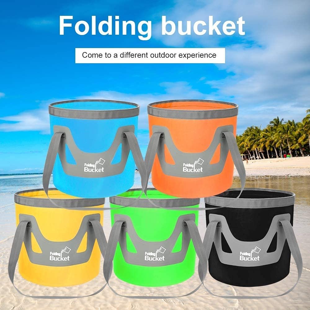 Відро Collapsible Eimer складне для риболовлі, 12 л/20 л, портативне, складане, для води, для подорожей, походів, риболовлі, катання на човнах, садівництва, візків, миюче, 20 л, зелене, фото №7