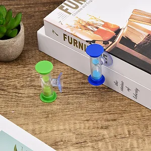Пісочний годинник 2 шт 2/3 хв з присоскою Blue + Green synthetic.ua - Фото 1