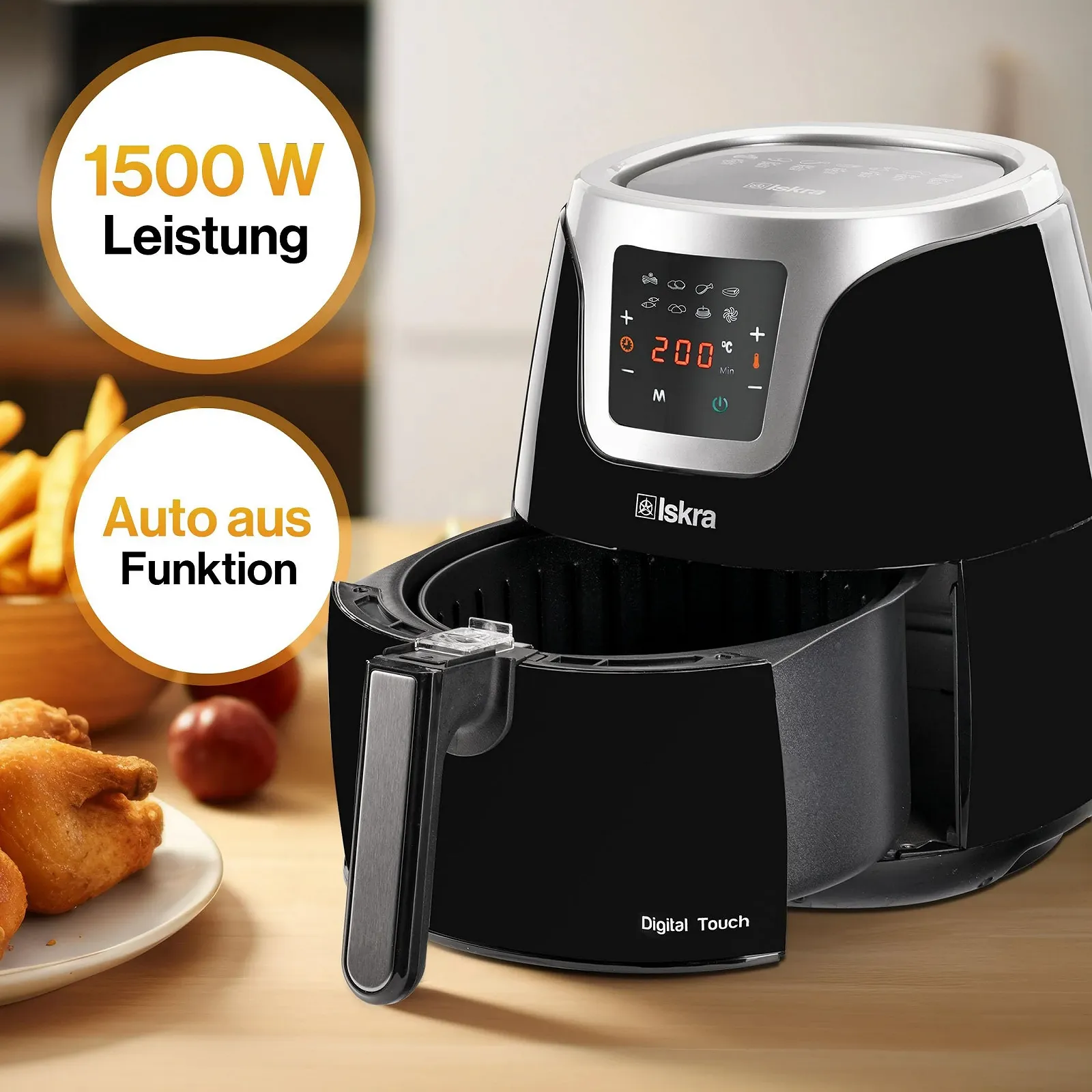 Мультипіч Iskra 3.2 L 1500W 8 програм Сенсорний екран Black, фото №4 Мультипіч Iskra 3.2 L 1500W 8 програм Сенсорний екран Black, фото №4