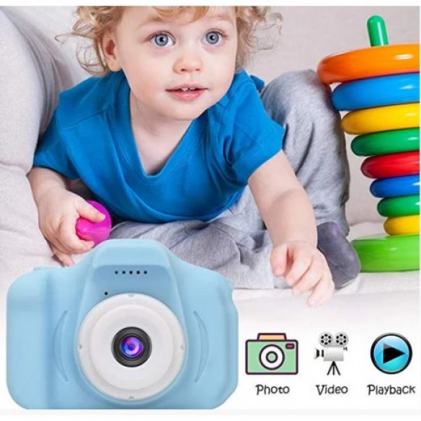 Дитячий цифровий фотоапарат Smart Kids Camera GM-14 з записом відео синій, фото №5