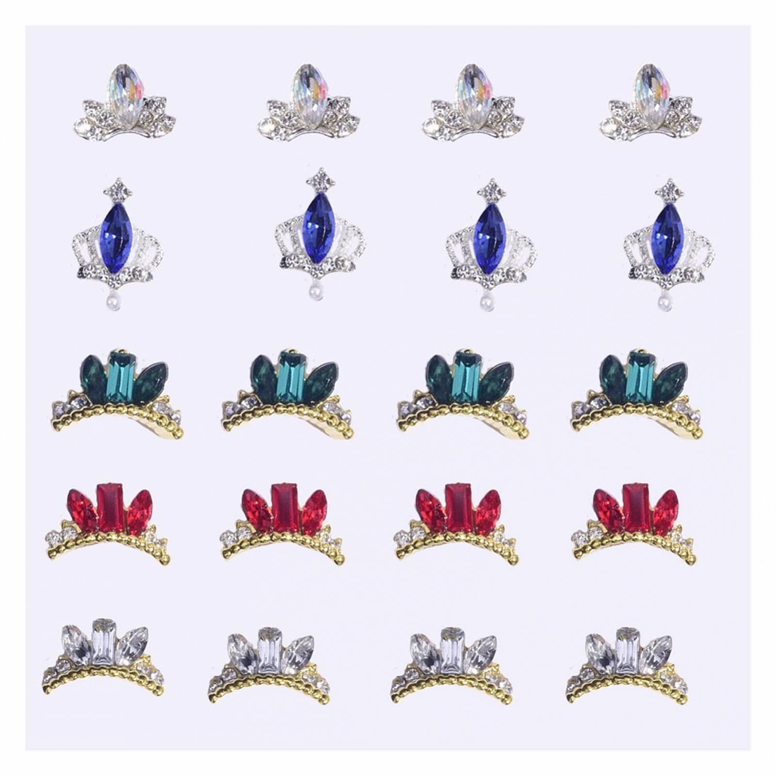 Стрази 3D Один Корона Форма yaoqijie 100шт Колір: 403, фото №4