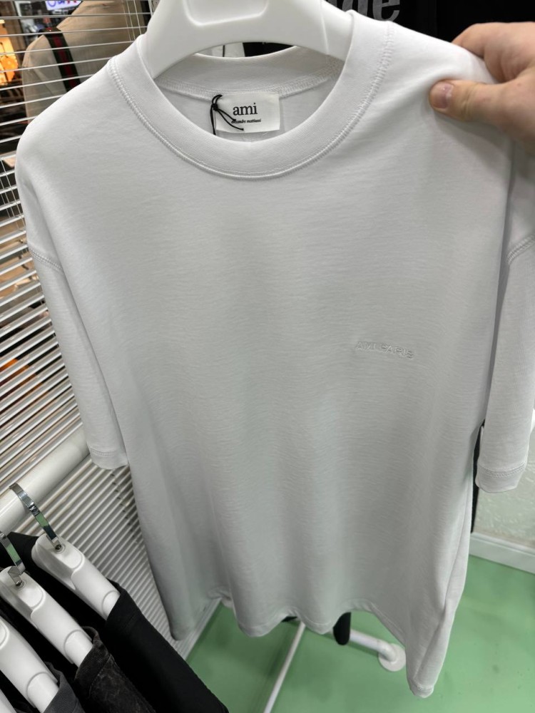 Футболка белая Ami Paris White f648, фото №1