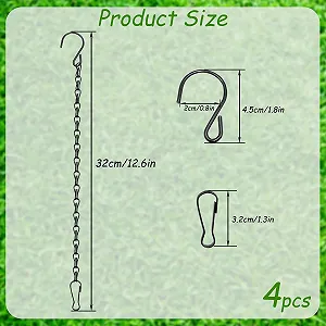 Ланцюжки для підвісних кошиків, 4 шт., 25 см, чорні synthetic.ua - Фото 1