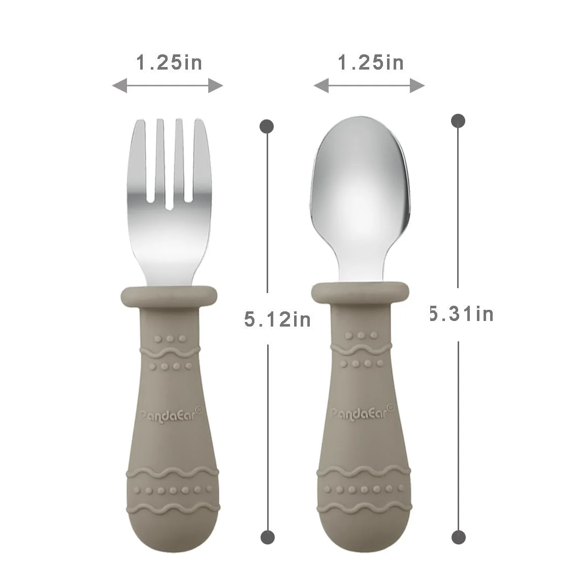 Набір для годування PandaEar Силіконова тарілка з роздільниками (2 шт) та маленька чашка (2 шт) з ложками (2 шт) і виделками (2 шт), фото №5 Набір для годування PandaEar Силіконова тарілка з роздільниками (2 шт) та маленька чашка (2 шт) з ложками (2 шт) і виделками (2 шт), фото №5