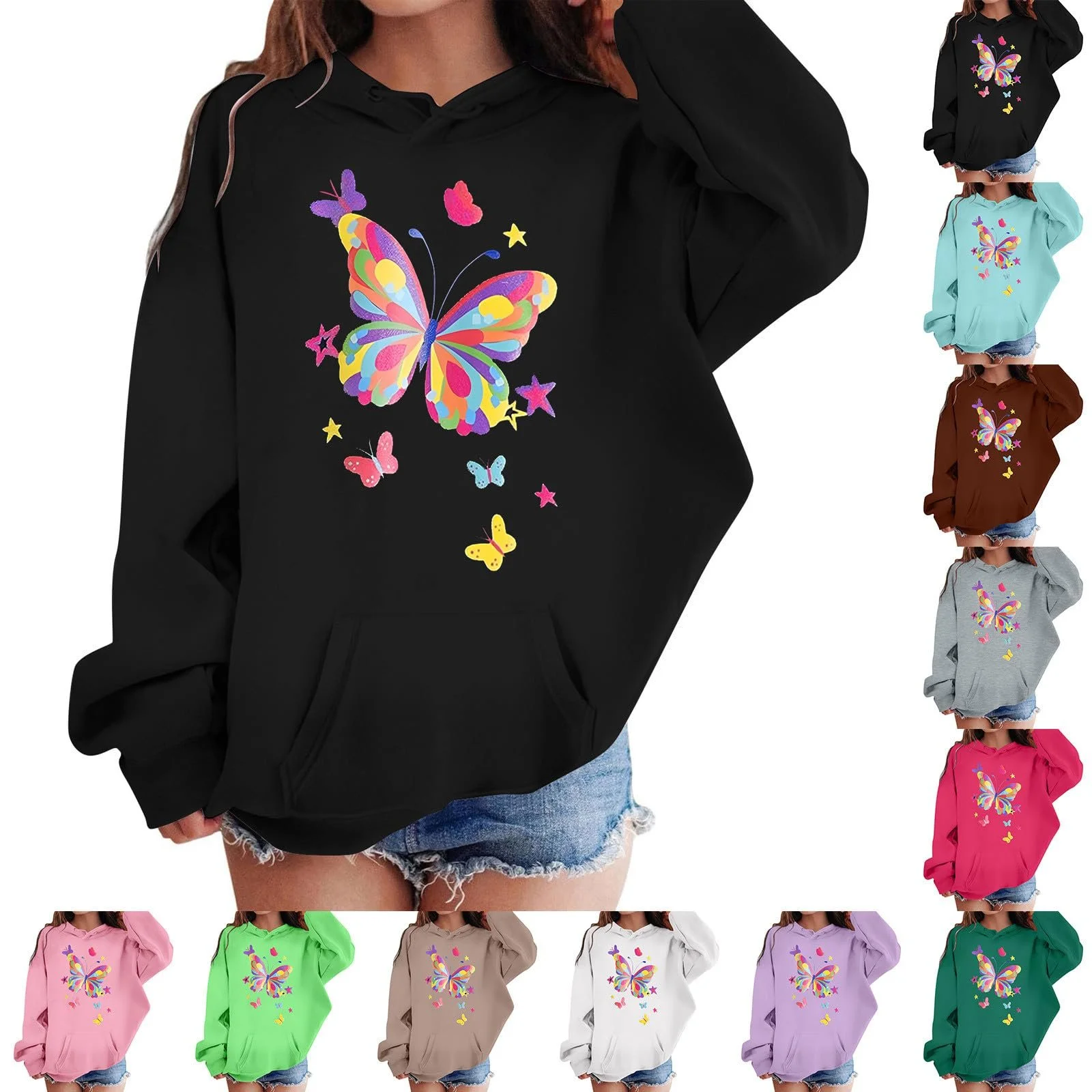 Худи для девочки Print R, размер 146, с принтом, фото №2