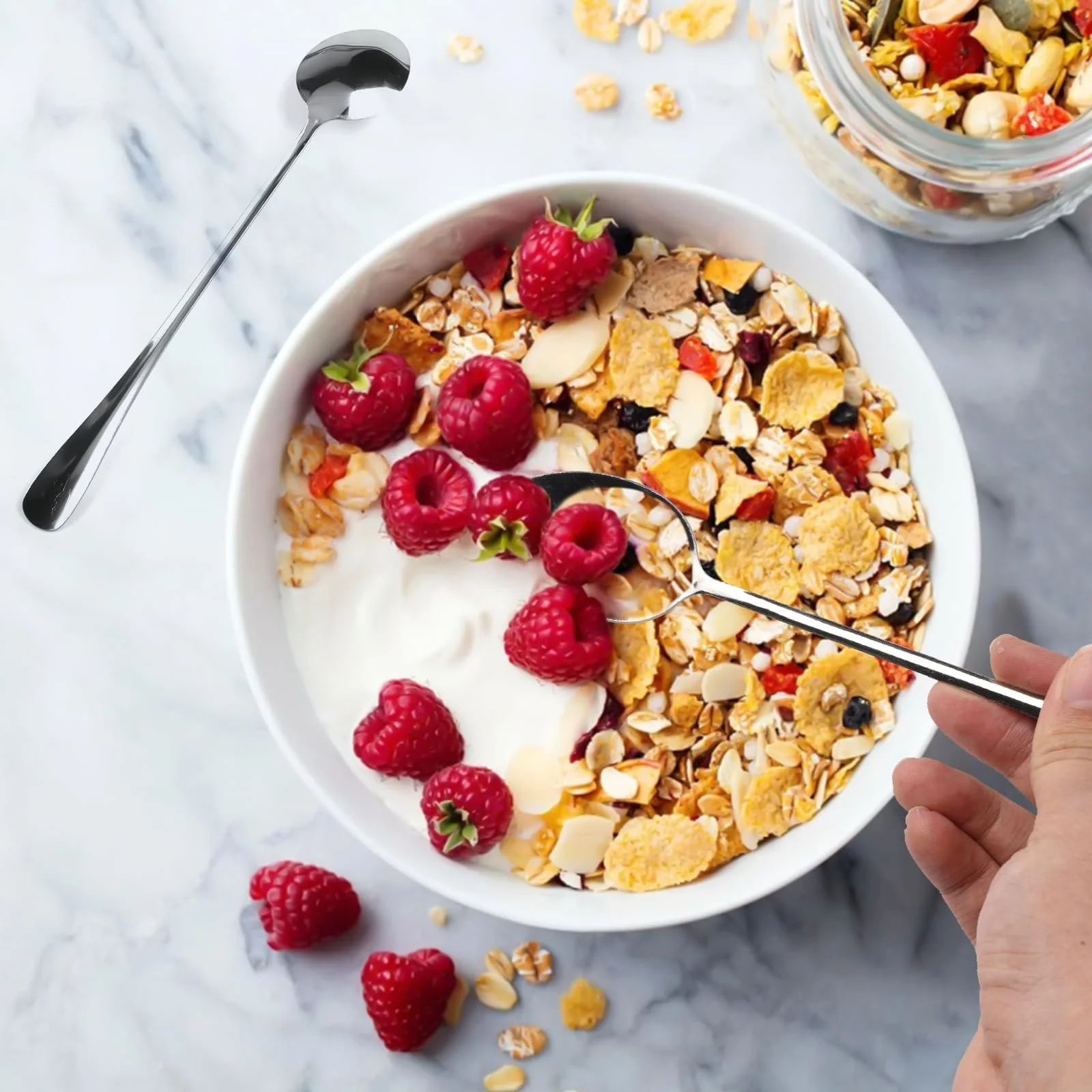 Набір з 12 ложок для лате макіато (19,5 x 3 см), довга, фото №6