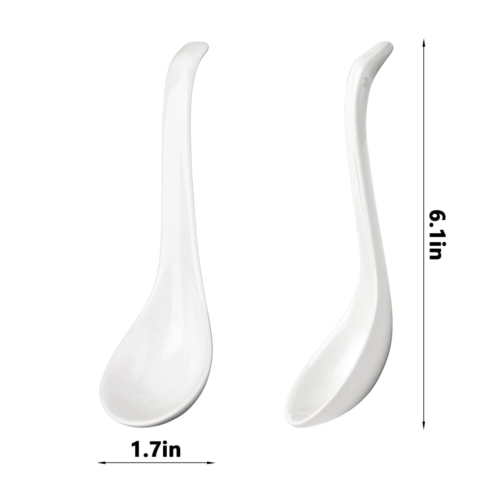 Ложка для супу керамічна White 15.5 см, фото №2