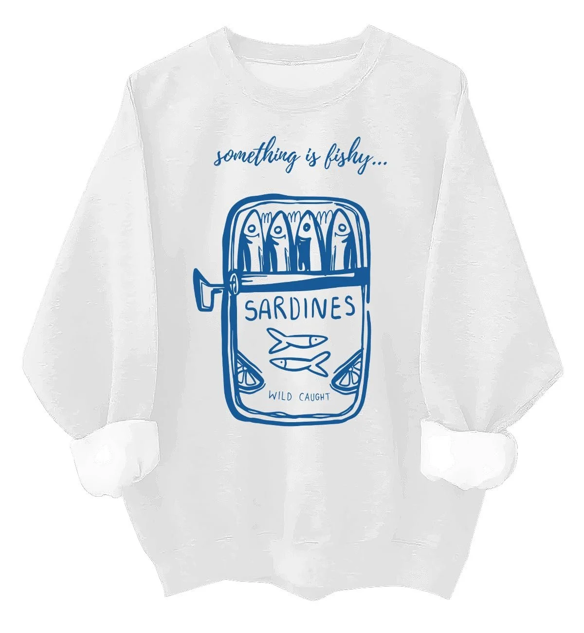 Свитшот Sardine Retro Sardine Tinned Fish Graphic Sardinen Shirt Unisex, фото №1