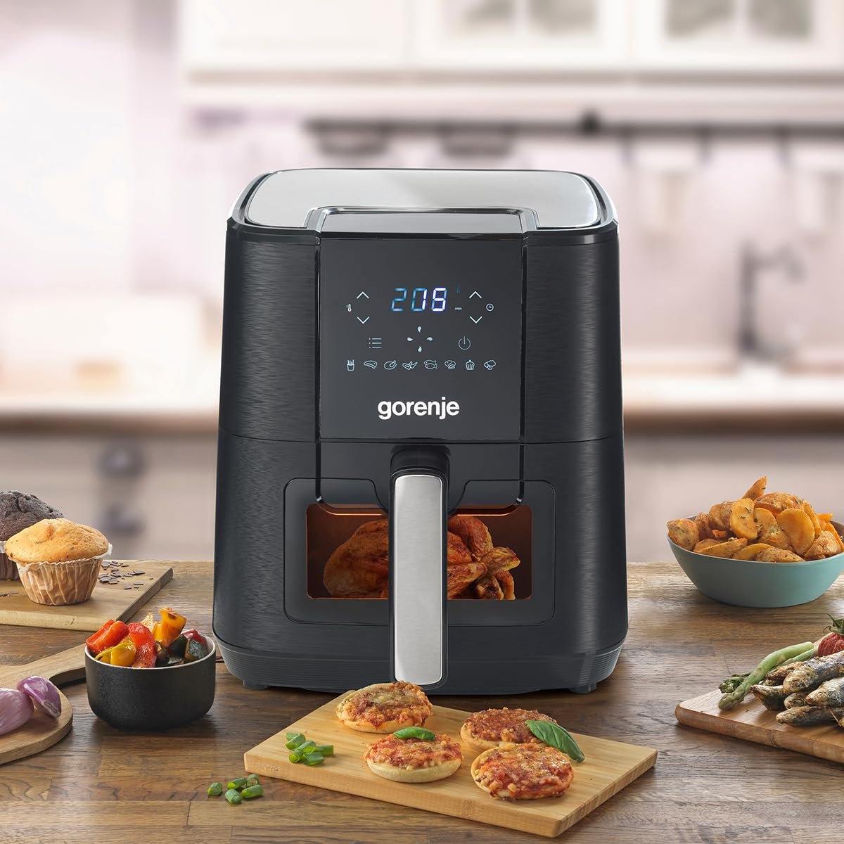 Мультипіч Gorenje AF1350DWB 1350 Вт 5.4 л 8 програм LED-індикатор Чорна, фото №9 Мультипіч Gorenje AF1350DWB 1350 Вт 5.4 л 8 програм LED-індикатор Чорна, фото №9