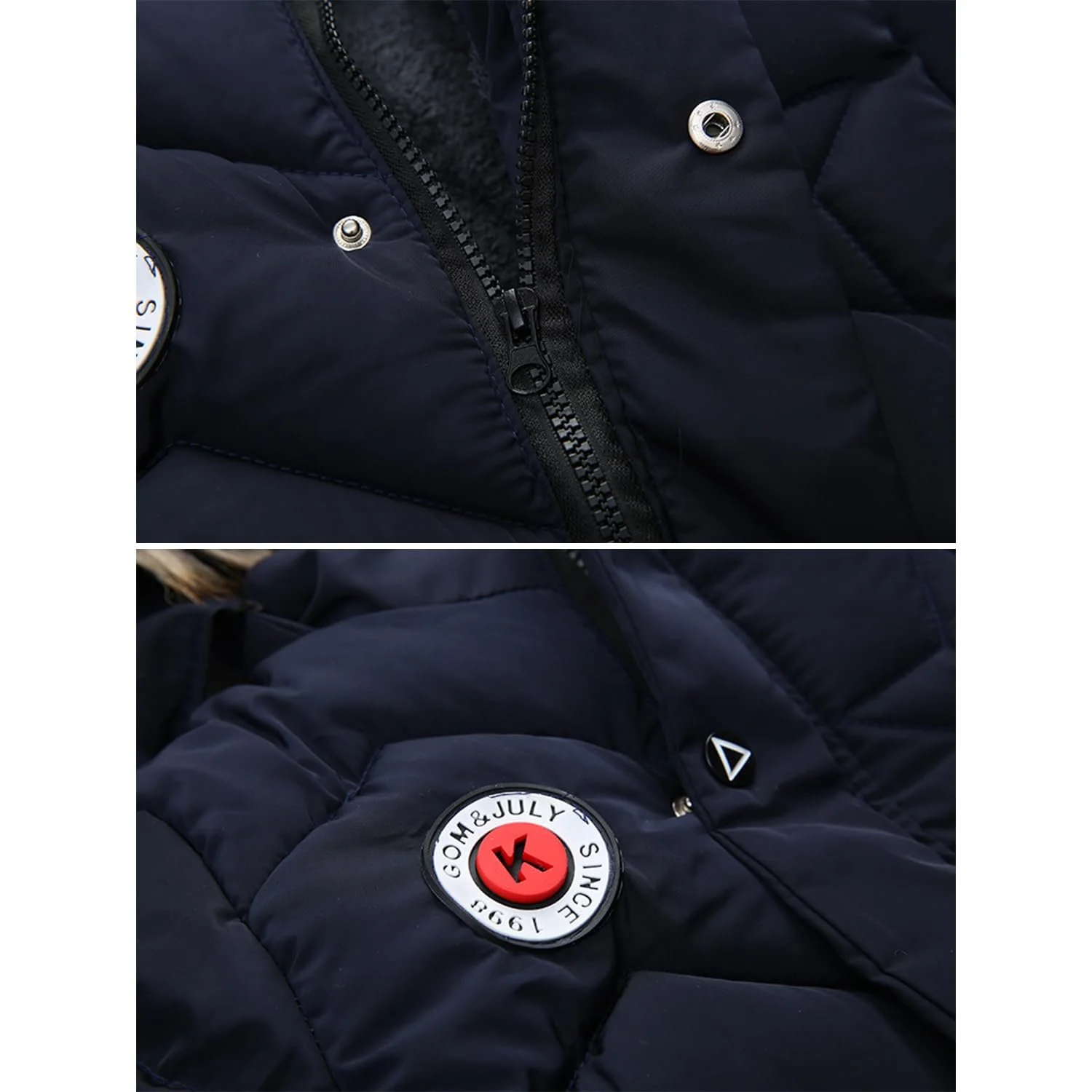 Куртка зимова Semen дитяча для хлопчиків, на флісовій підкладці, з капюшоном зі штучним хутром, фото №4