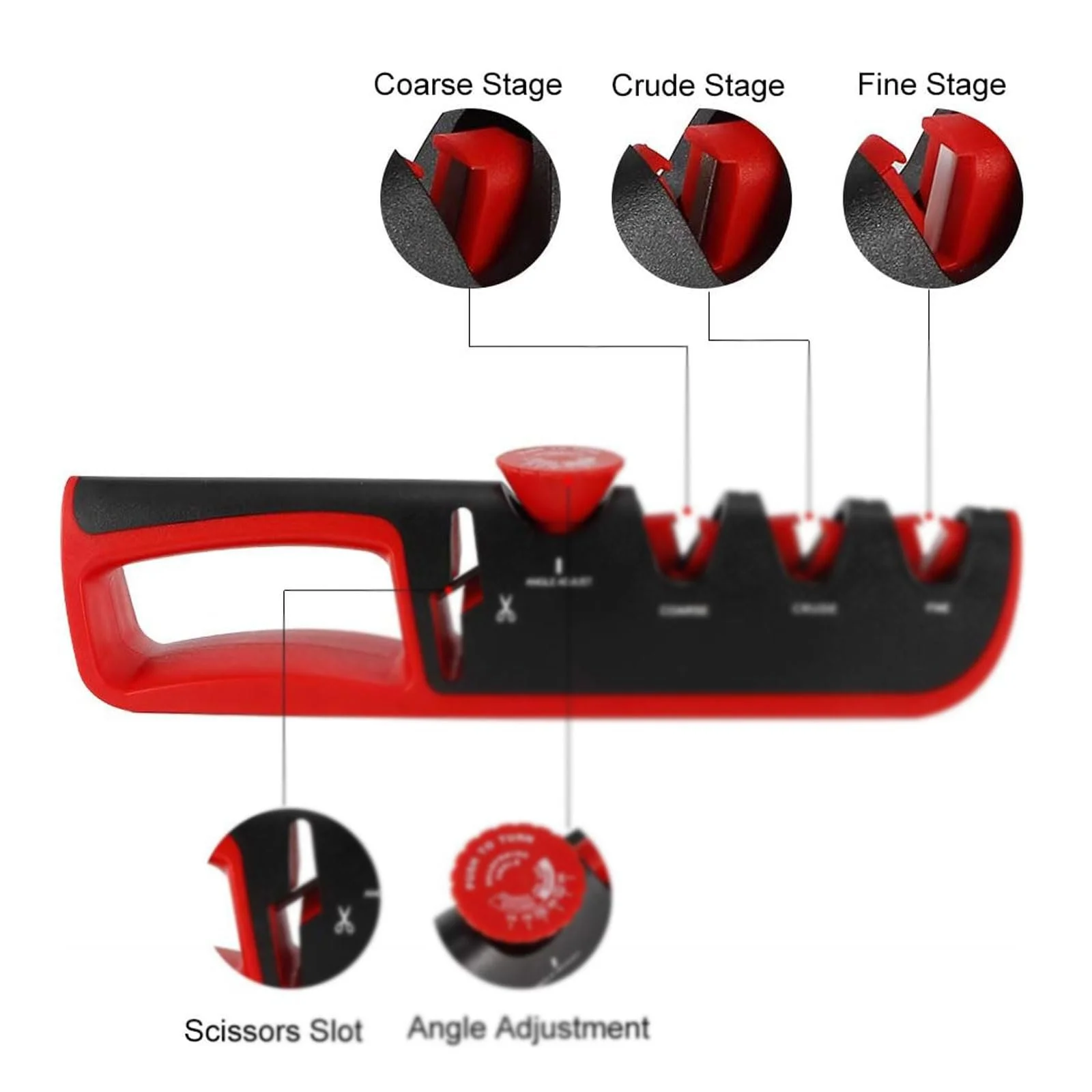 Точилка для ножів та ножиць 4 в 1 багатофункціональна регульована, фото №4 Точилка для ножів та ножиць 4 в 1 багатофункціональна регульована, фото №4