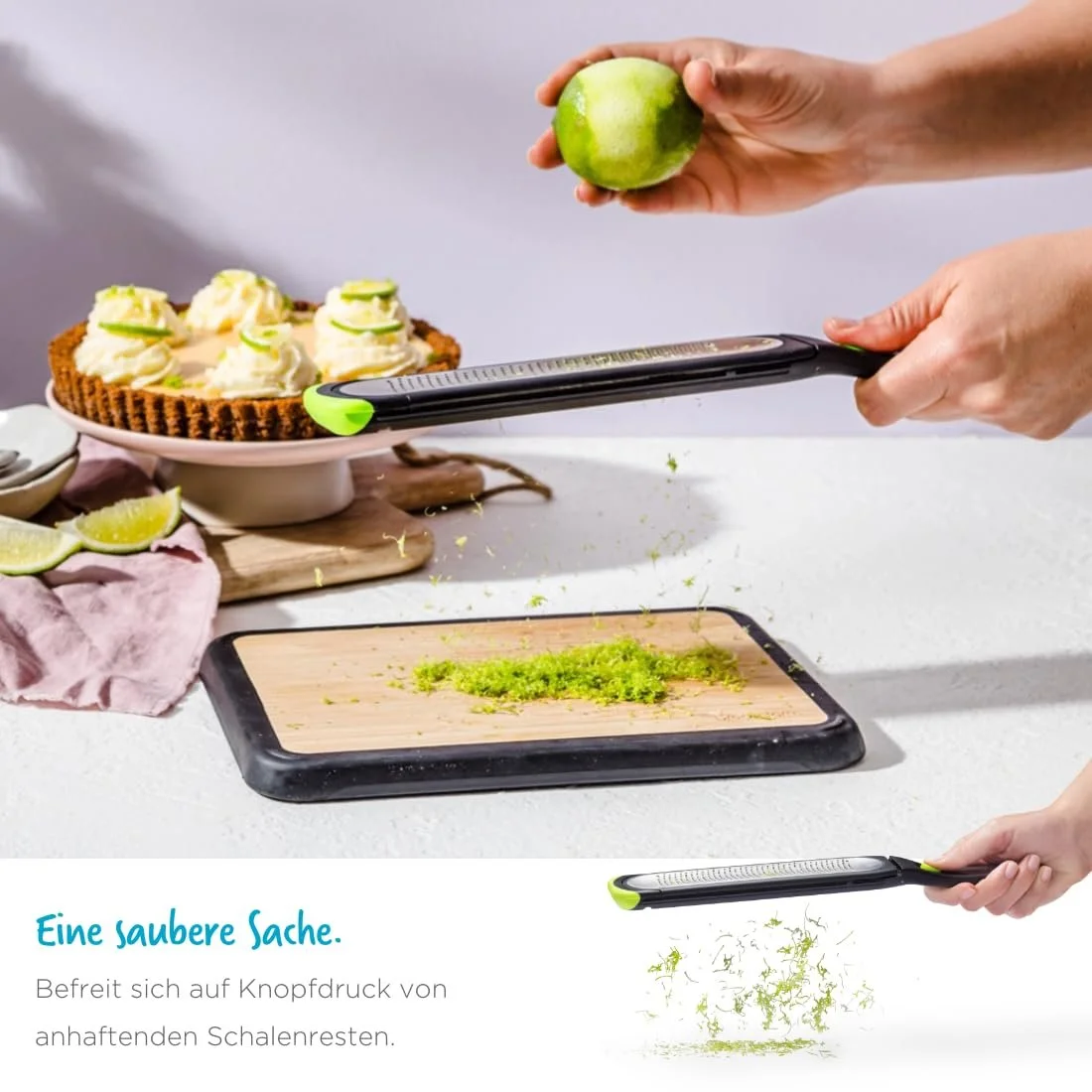 Терка Dreamfarm OZEST Self-Cleaning, 32 см, нержавіюча сталь, з функцією самоочищення, лезо з нержавіючої сталі, фото №5