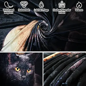 Покривало Cuddly з котячим мотивом 130 x 150 см, диванна Покривало з тваринним мотивом synthetic.ua - Фото 1