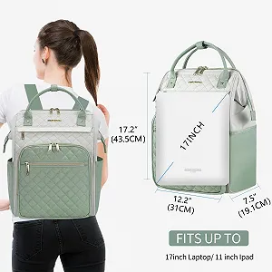 Рюкзак для ноутбука EMPSIGN 17" расширяемый с USB Beige-l.green synthetic.ua - Фото 1