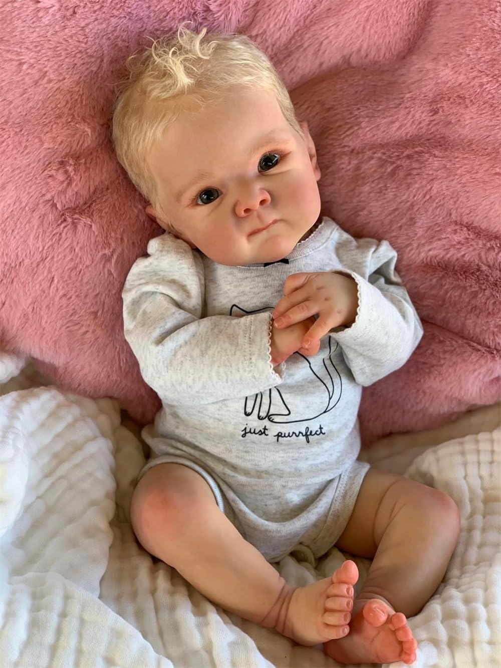 Лялька Zero pam Reborn Baby Boy 45 см Силіконова лялька з блондином, фото №5
