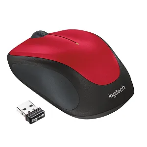 Миша бездротова Logitech M235 1000 dpi червоно-чорна - Фото 1