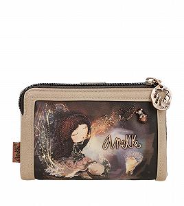Кошелек Anekke Dreamverse RFID Multi Pocket Medium 15/10/3 см, многоцветный, темно-коричневый, RFID кошелек synthetic.ua - Фото 1