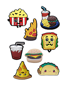 Джибитсы еда фаст-фуд food Jibbitz 8 шт аксессуары Крокс украшение Dz_67_1 - Фото 1